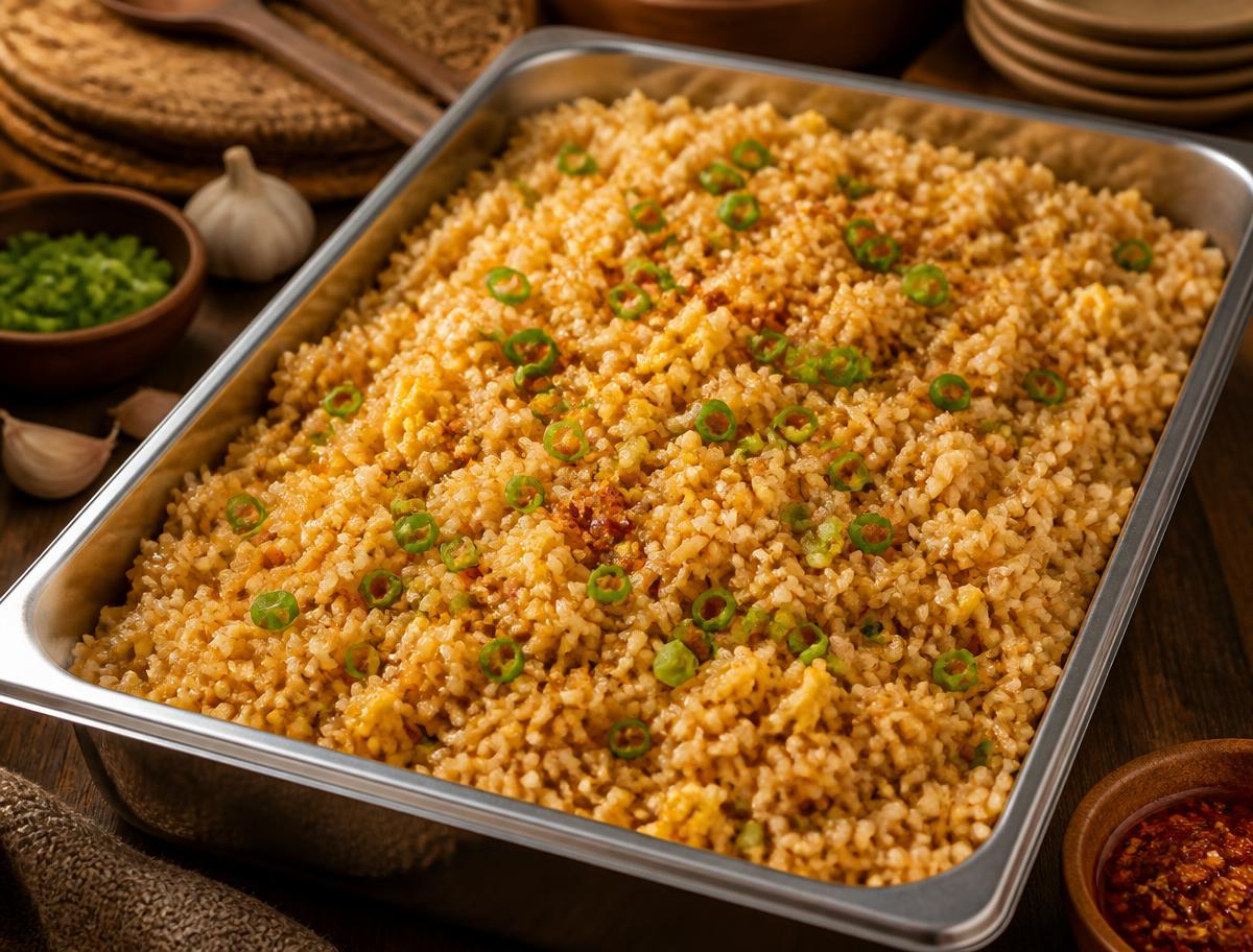 Bicol-Style Fried Rice catering tray